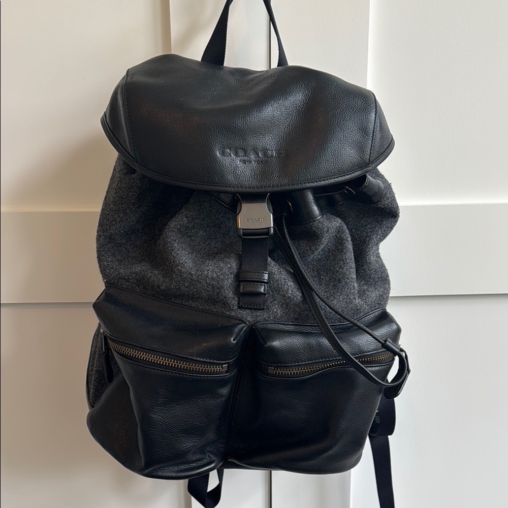 Coach Black and Gray Backpack